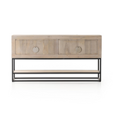 Kelby Small Media Console in Light Wash