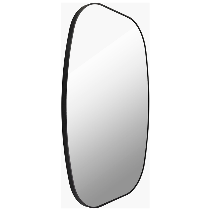 Aranya Curved Mirror in Matte Black