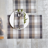 Frosted Check Napkins Set of 4 - Natural