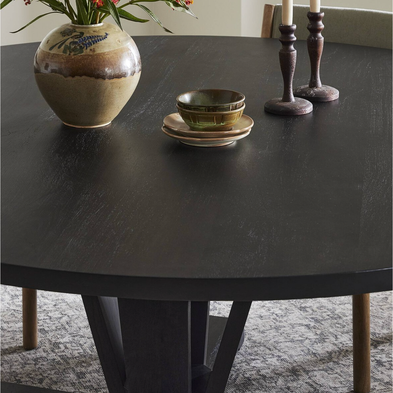 Cobain Dining Table in Flint Black