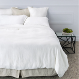 Linen Duvet Cover in White
