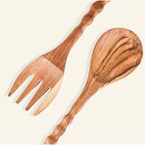 Wooden Fork and Spoon Set