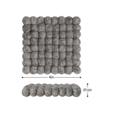 Modwool Felt Square Coaster in Light Grey - Set of 4