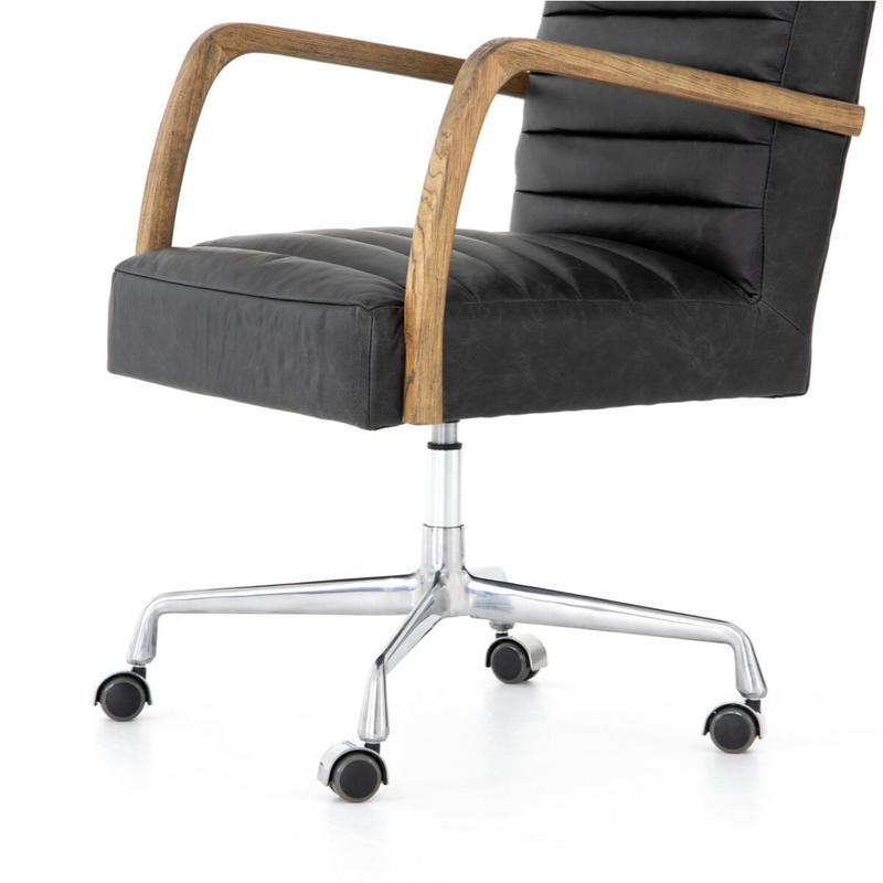 Bryson Channeled Desk Chair in Durango Smoke