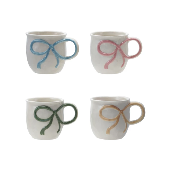 Stoneware Mug with Bow Handle