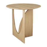 Geometric Side Table in Oak