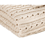 Dalida Cream Knit Throw
