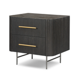 Fletcher Nightstand in Distressed Black
