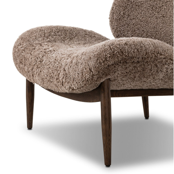 Celine Chair in Taupe Shearling