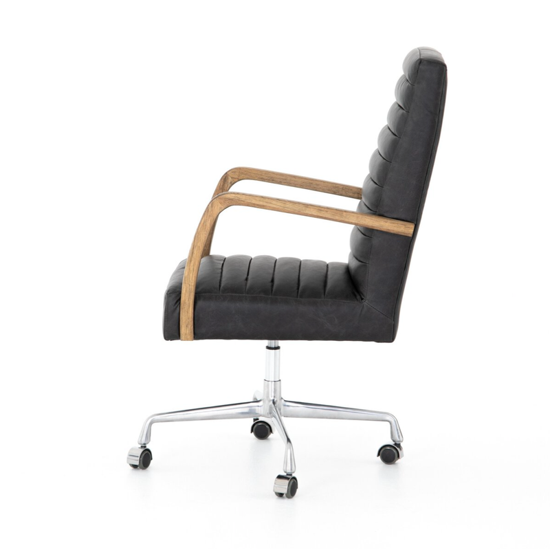 Bryson Channeled Desk Chair in Durango Smoke