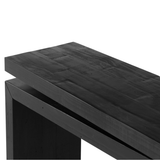 Matthes Console Table in Aged Black Pine - 94"