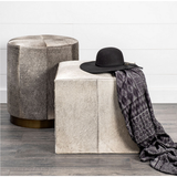 Zahavi Hide Square Ottoman
