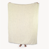 Sketched Crinkle Fleece Lined Throw in Natural/Grey Slub