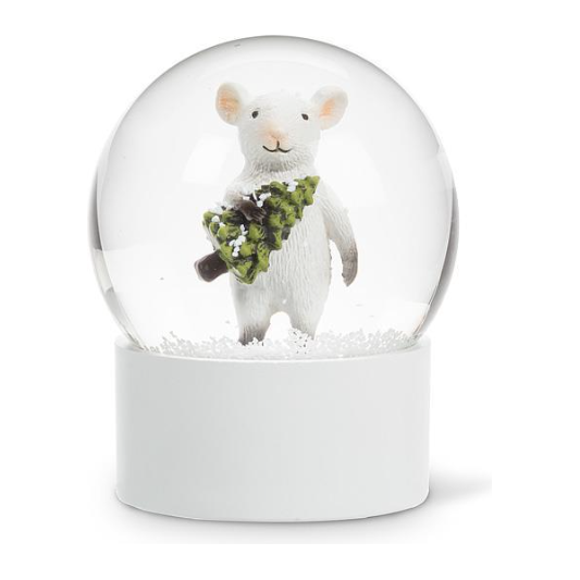 Mouse with Tree Snow Globe