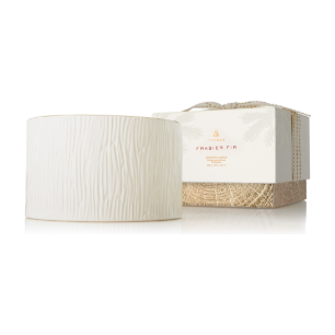 Frasier Fir Gilded Ceramic Poured Candle - 3 Wick