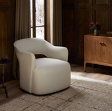Blythe Swivel Chair in Sheepskin Natural