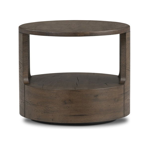 Matheus End Table in Grey French Oak