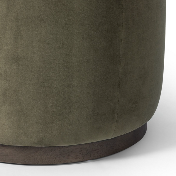 Sinclair Round Ottoman in Surrey Olive