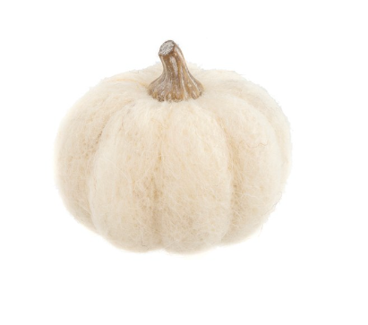 Felt Pumpkin - White