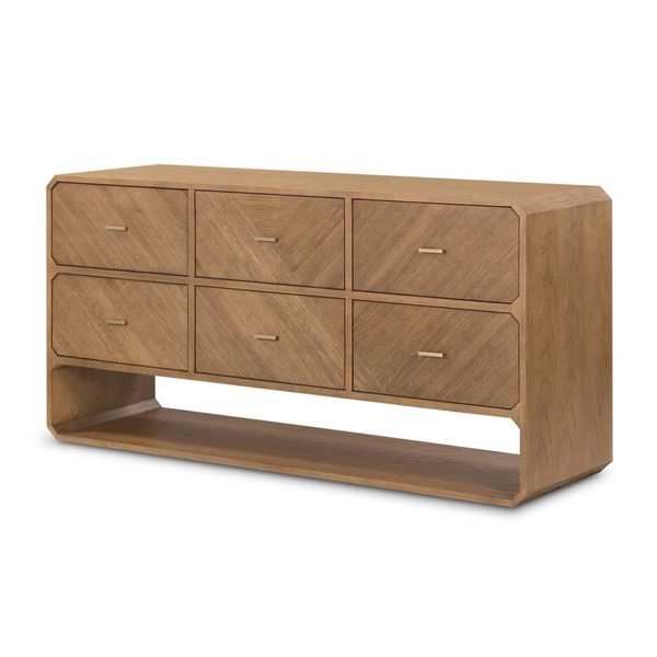 Caspian 6 Drawer Dresser in Natural Ash
