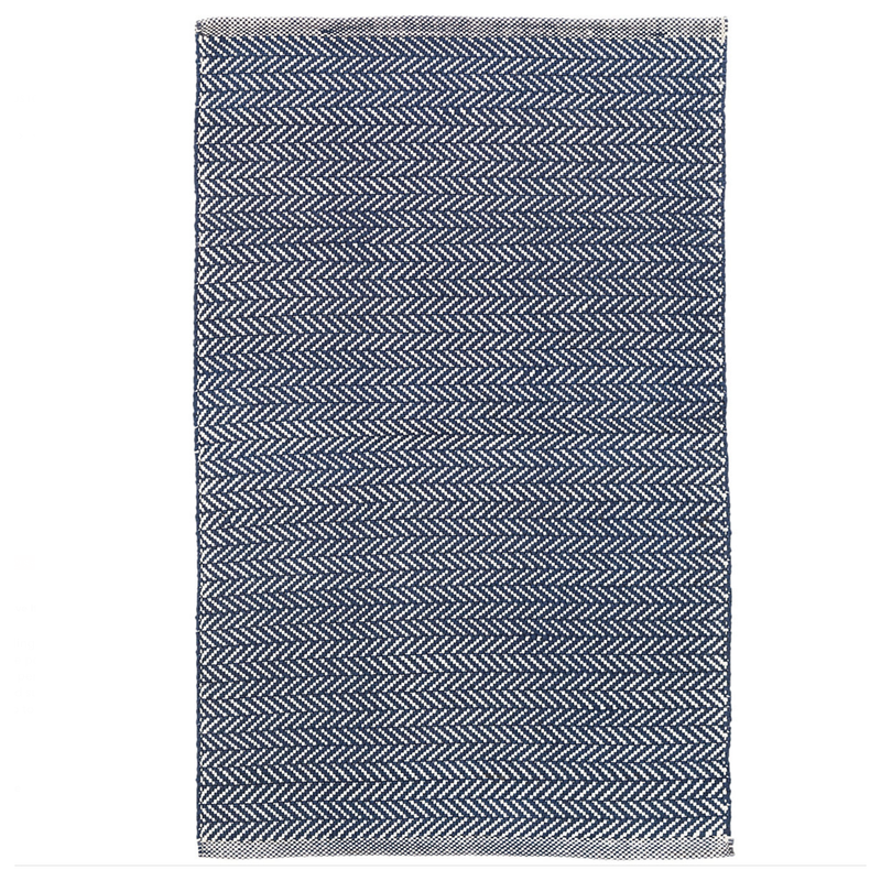 Herringbone Navy/Ivory - Indoor/Outdoor Rug