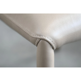 Bosco Dining Chair in Taupe Pebbled Leather