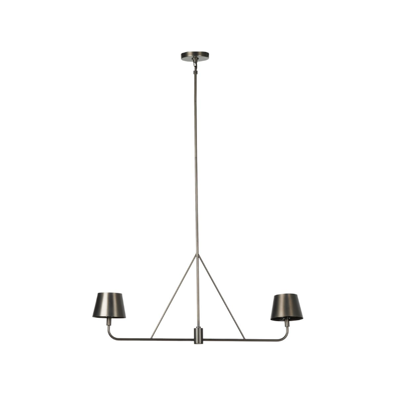 Dudley Linear Chandelier in Dark Antique Iron