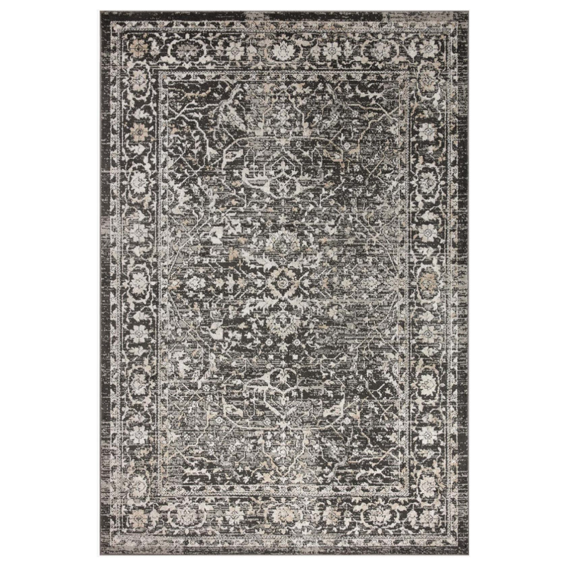 Odette Rug Collection - Charcoal and Silver