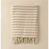 Castaway Cotton Throw - Stone 50" x 60"