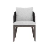 Capri Dining Armchair in Smoke Grey