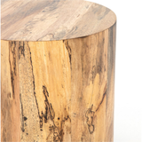 Hudson Round End Table In Spalted Primavera