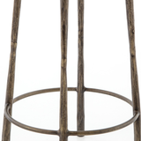 Westwood Stool in Hammered Aged Brass