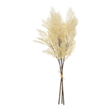 Flocked Reed Plume in White