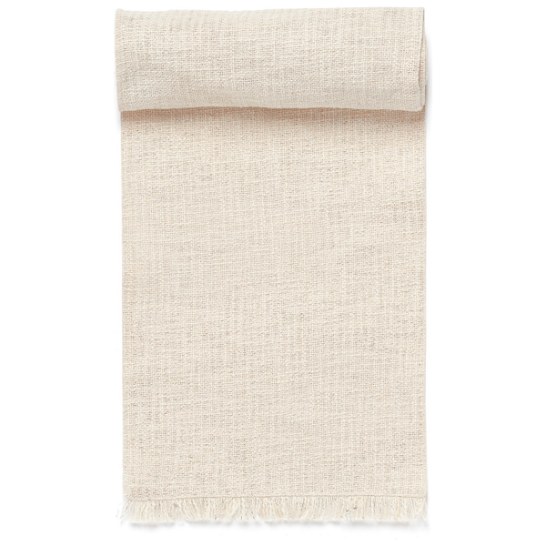 Table Runner in Silver with Fringe