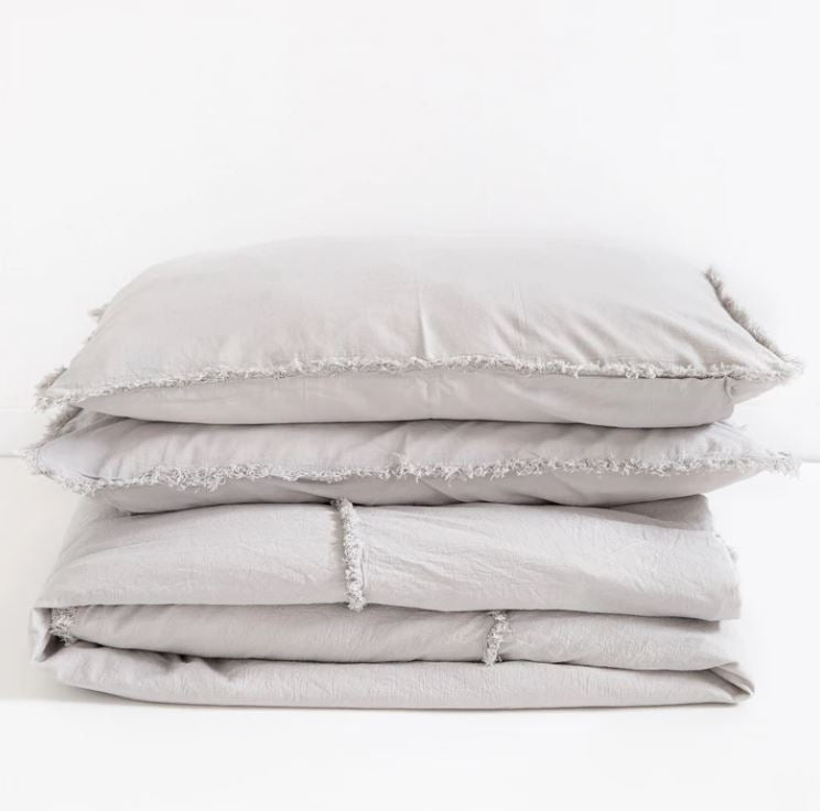 Eve Duvet Set- Stone Grey