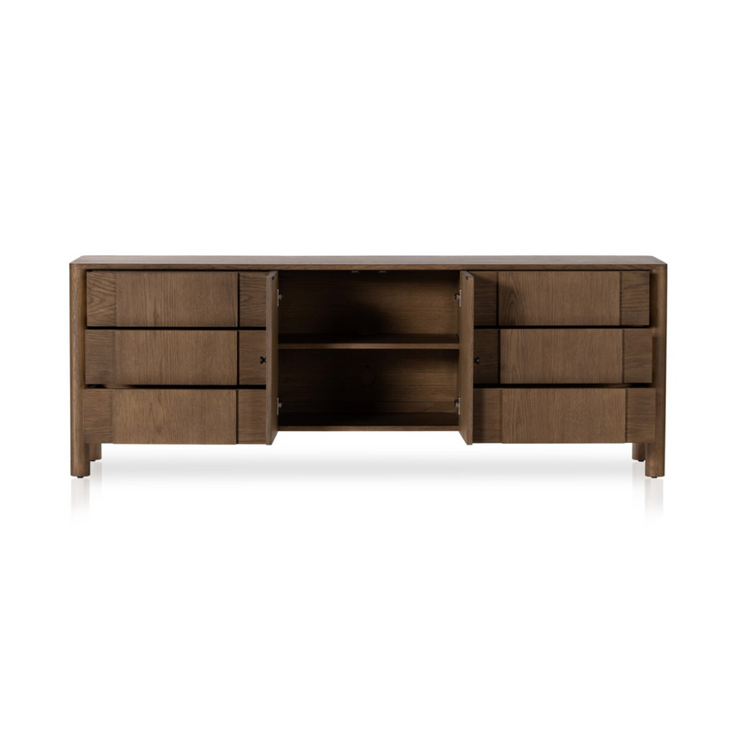 Pollard Media Console in Tan Oak