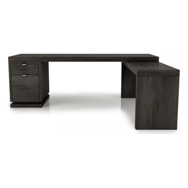 Otello L Shaped Desk in Charcoal