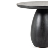 Merla Wood End Table in Black Wash Ash