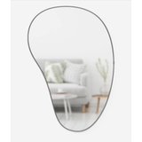 Hubba Pebble Wall Mirror in Metallic/Titanium