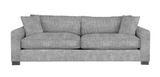 Custom Retreat Sectional - Gr.8 Wesley Linen - LAF One Arm Loveseat + RHF End Chaise - Uptown Light Legs