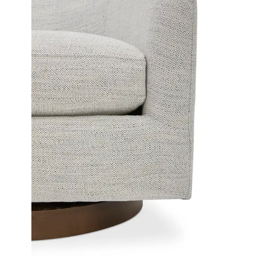 Oscy Swivel Chair in Splashed White