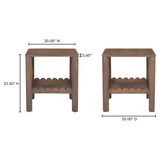 Wiley Side Table in Vintage Brown