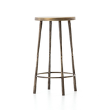 Westwood Stool in Hammered Aged Brass