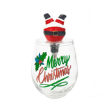 Merry Christmas Wine Glass & Stopper