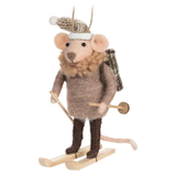 Cross Country Skier Mouse Ornament