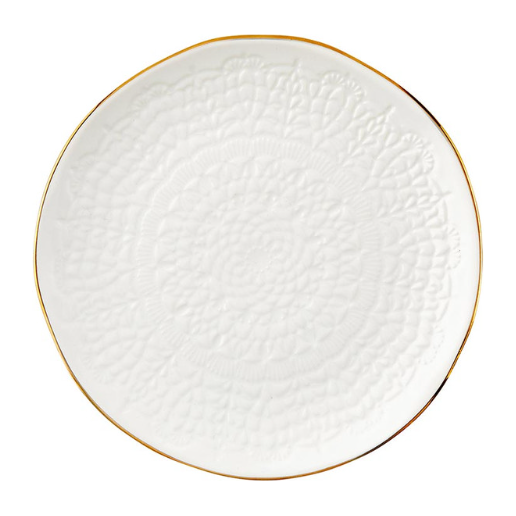 Gold Rim Appetizer Plate - Set of 4