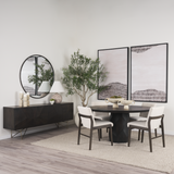 Fitzgerald 60" Dining Table in Dark Brown