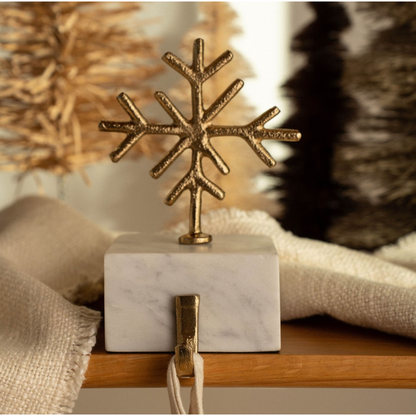 Snowflake Marble Stocking Holder