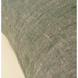 Lina Linen Cushion - Chambray Green 20" x 20"