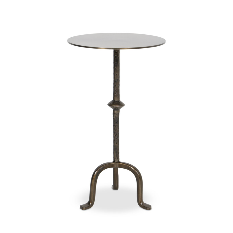 Jocelyn End Table in Dark Brass